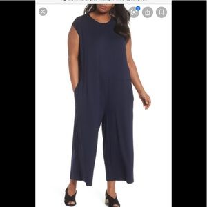 Eileen Fisher Midnight aside Leg Jumpsuit 3x NWT